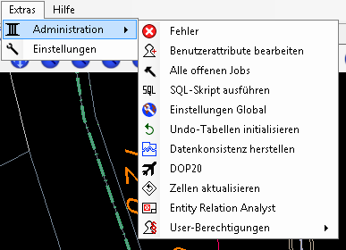 Menü für die globale Einstellungen