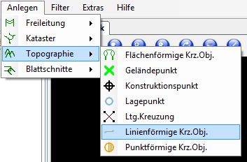 Flächenförmiges Kreuzungsobjekt anlegen
