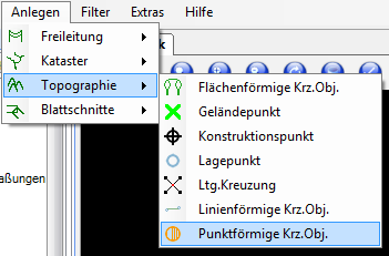 Flächenförmiges Kreuzungsobjekt anlegen