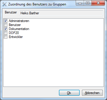 Ein Benutzer einer Gruppe zuordnen Ein Benutzer einer Gruppe zuordnen