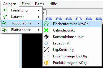 Flächenförmiges Kreuzungsobjekt anlegen
