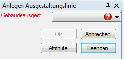 Optionen zum Anlegen einer Gebäudeausgestaltungslinie
