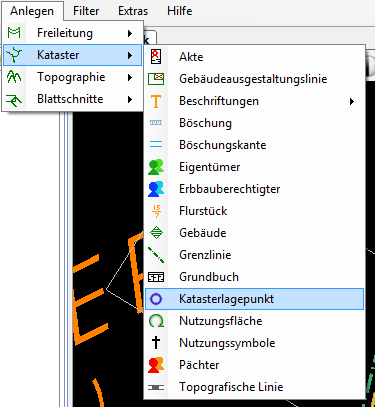 Katasterlagepunkt anlegen