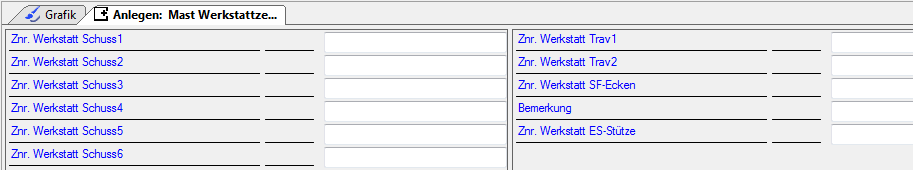 Optionen zum Anlegen einer Werkstattzeichnung