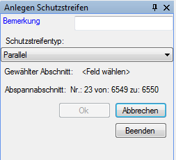 Schutzstreifen anlegen