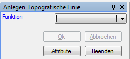 Optionsfenster zum Anlegen einer topografischen Linie