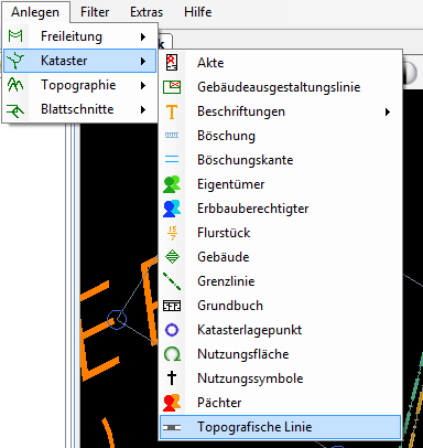 Topografische Linie anlegen