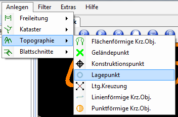 Lagepunkt im Untermenü "Freileitung"