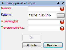 Aufhängepunkt anlegen Aufhängepunkt anlegen