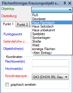 Flächenformiges Kreuzungsobjekt Flächenformiges Kreuzungsobjekt