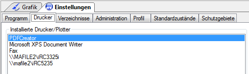 Druckereinstellungen