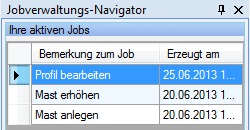 Angelegte Jobs