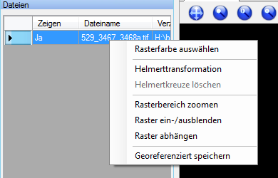Helmert-Transformation im Rastermanager
