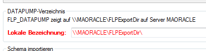 Datapump-Verzeichnis beim FLP Datenmanager