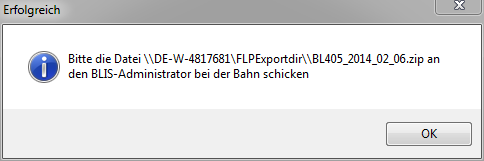Datenexport erfolgreich