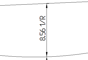 Durchhangsmaßkette im Plot eines Profils