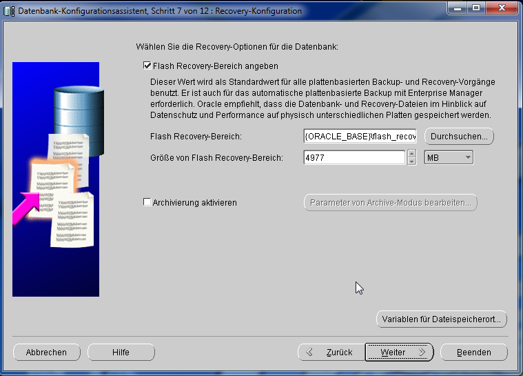 Recovery-Konfiguration