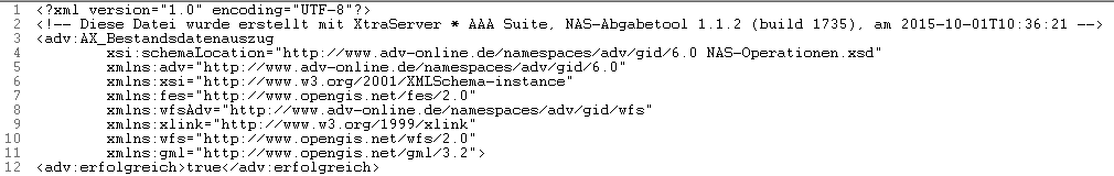 Header der XML-Datei