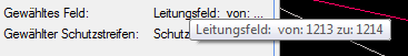Auswahl von Leitungsfeld und Schutzstreifen Auswahl von Leitungsfeld und Schutzstreifen