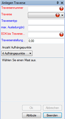 Traverse anlegen